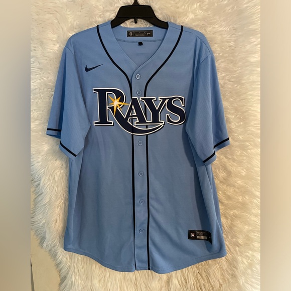 Tampa Bay Rays Randy Arozarena #56 Nike Light Blue Men’s Baseball Jersey-Large - Picture 2 of 9
